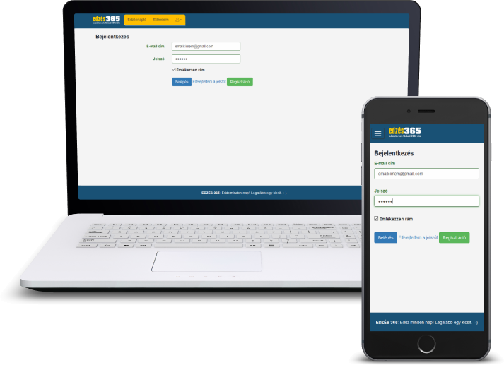 Edzés365 Online Edzésnapló
